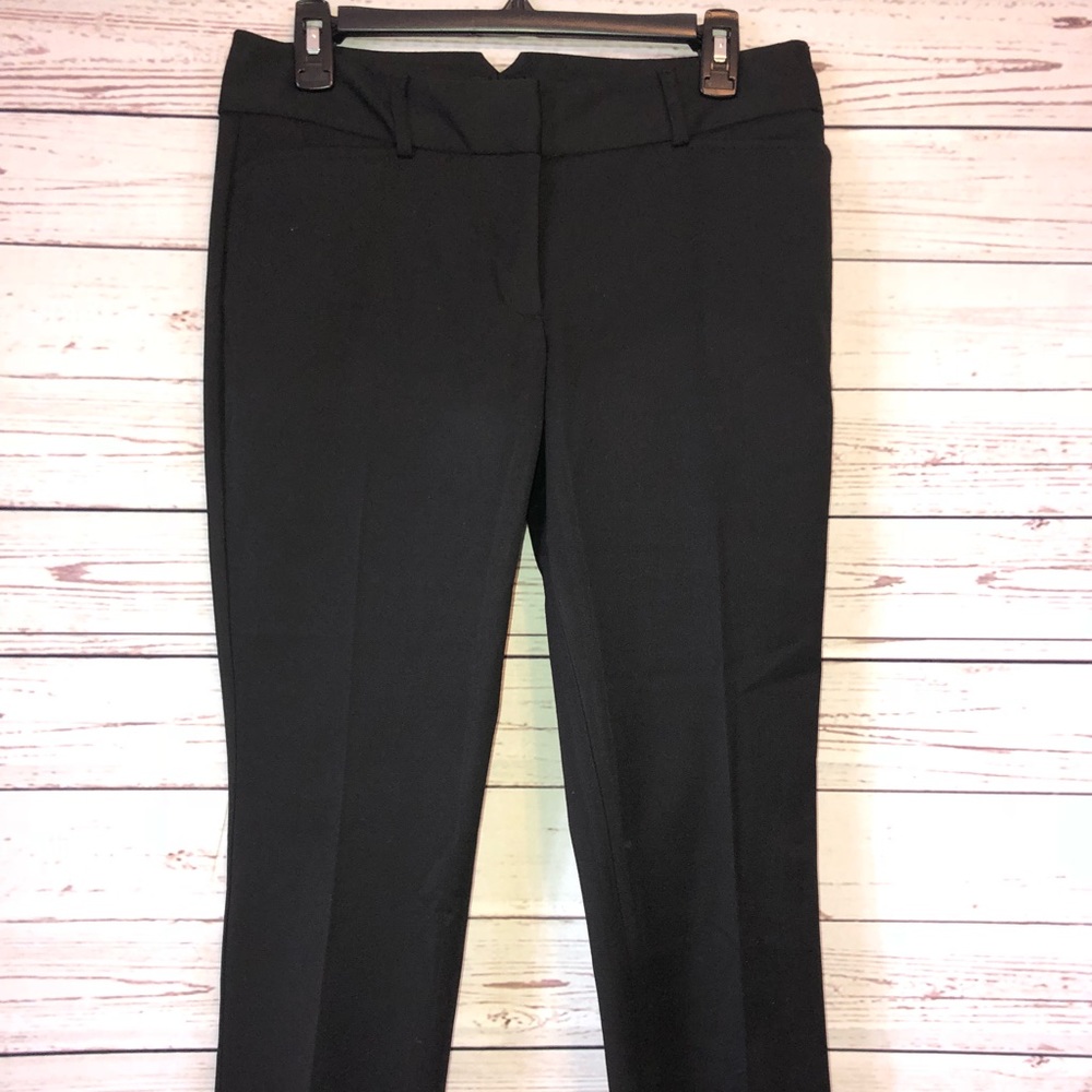 Express 4 Black Stretch Cropped Capri Dress Pants